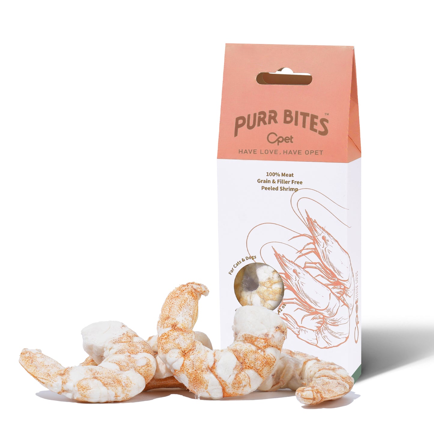 OPET Freeze Dried Pet Food, Freeze Dried Shrimp, 12g