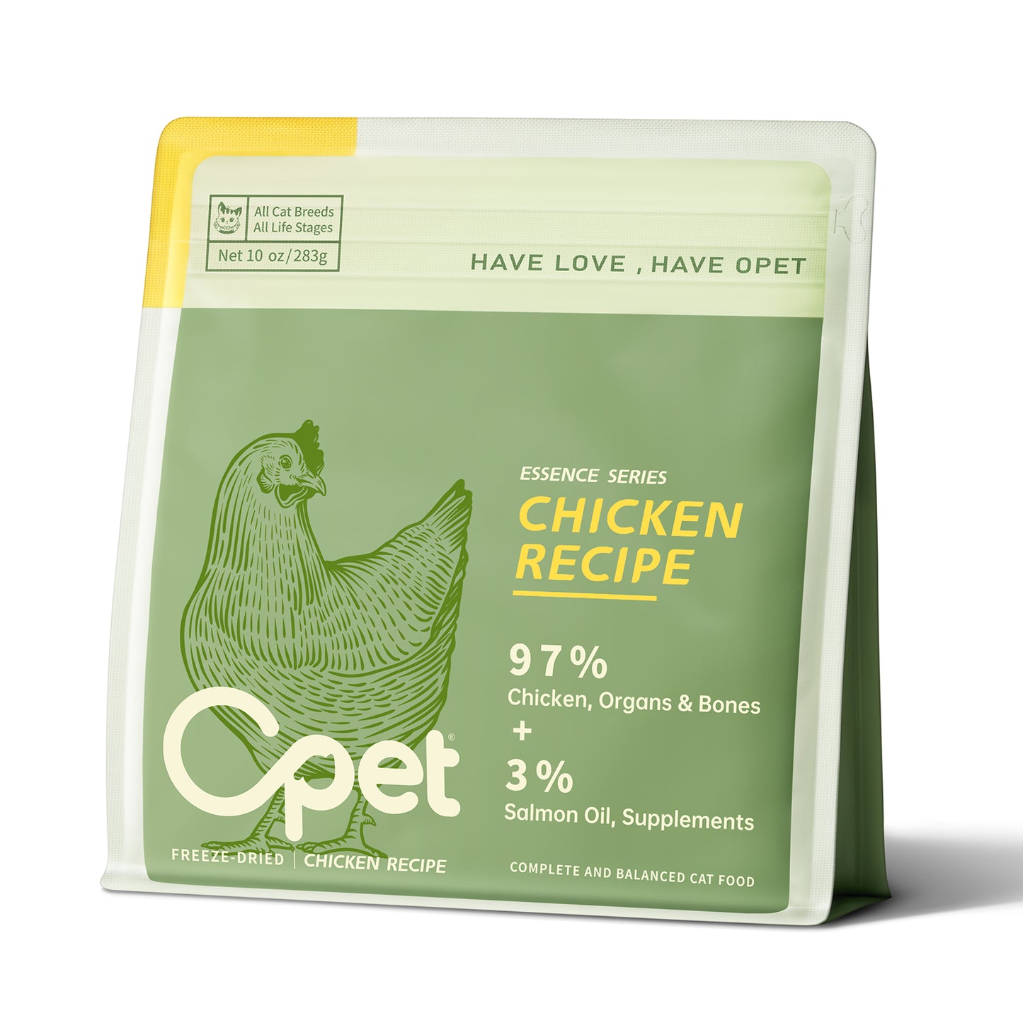 OPET Freeze Dried Pet Food for Cats & Dogs, Freezed Dried Chicken and Rabbit, 283g (10 oz))