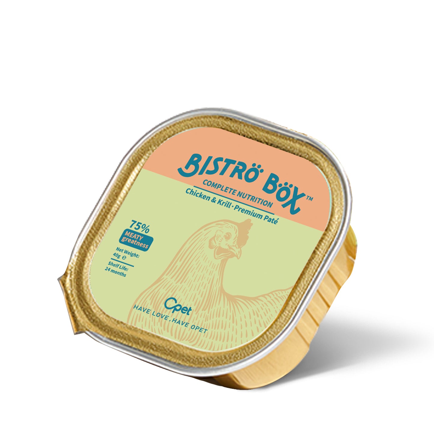 OPET Premium Pate & Smooth Mousse Bistro Box for Cats 40g*4