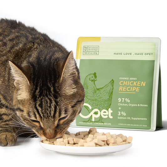 OPET Freeze Dried Pet Food for Cats & Dogs, Freezed Dried Chicken and Rabbit, 283g (10 oz))