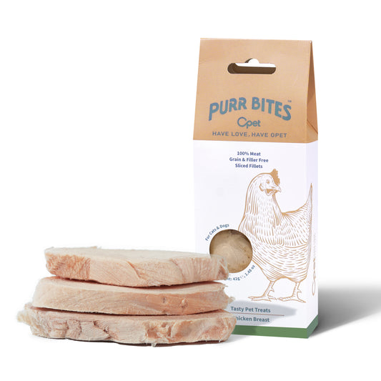 OPET Freeze Dried Pet Food, Freeze Dried Chicken Breast Sliced Fillet, 42g