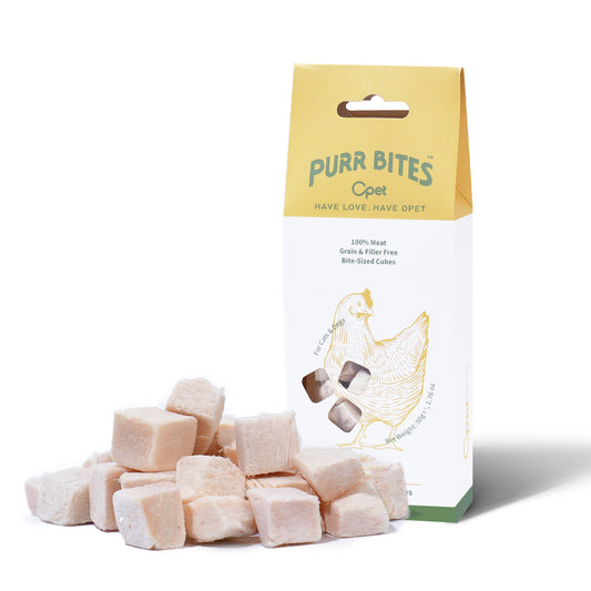 OPET Freeze Dried Pet Food, Freeze Dried Chicken Cubes, 50g