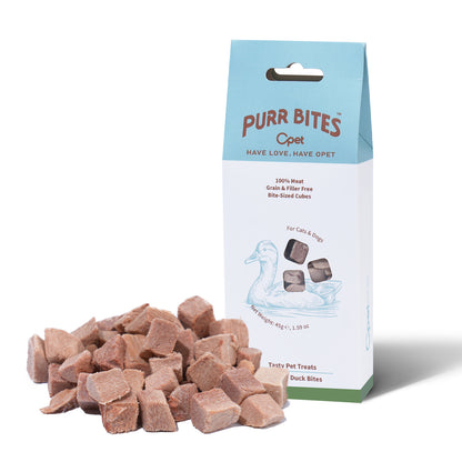 OPET Freeze Dried Pet Food, Freeze Dried Duck Cubes, 45g