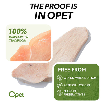 OPET Freeze Dried Pet Food, Freeze Dried Chicken Breast Sliced Fillet, 42g