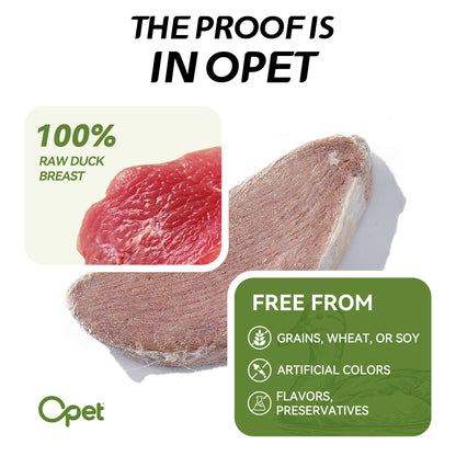 OPET Freeze Dried Pet Food, Freeze Dried Duck Sliced Fillet, 42g