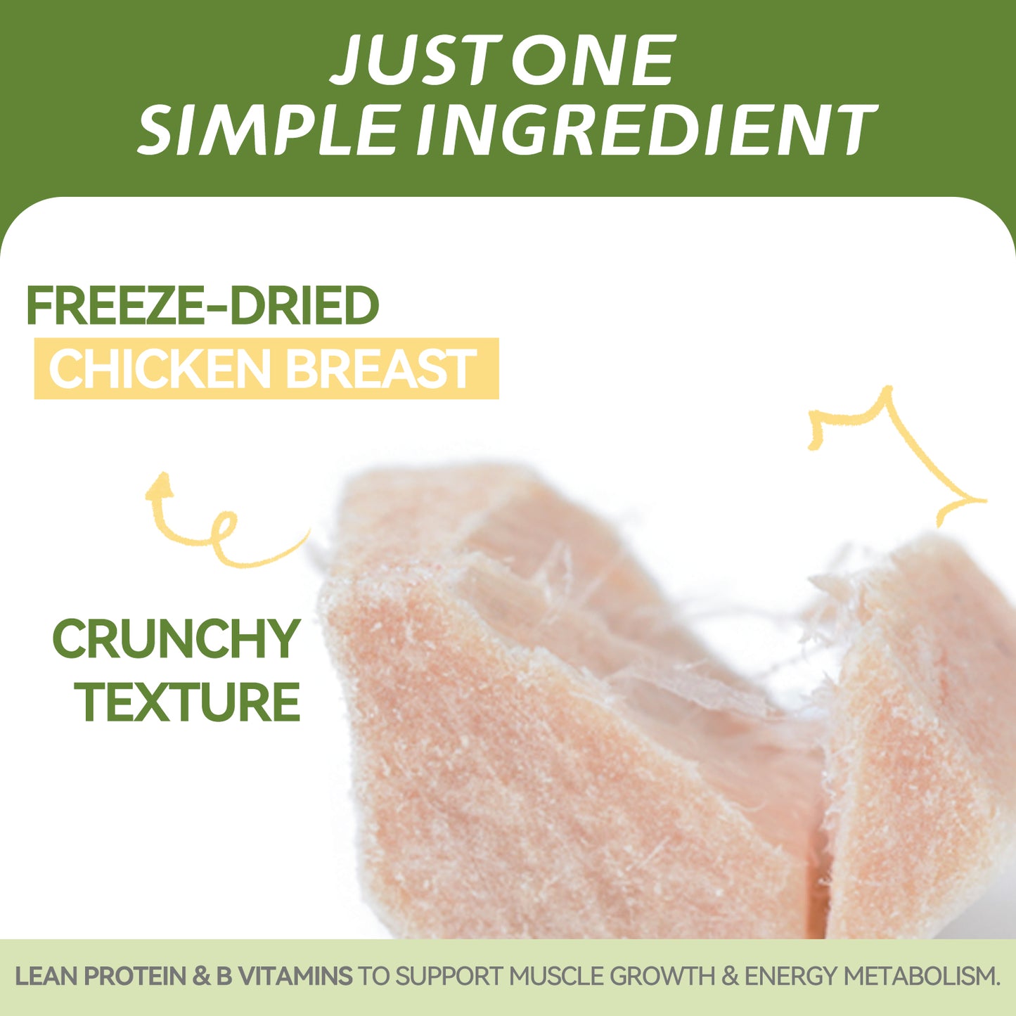 OPET Freeze Dried Pet Food, Freeze Dried Chicken Cubes, 50g