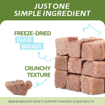 OPET Freeze Dried Pet Food, Freeze Dried Duck Cubes, 45g