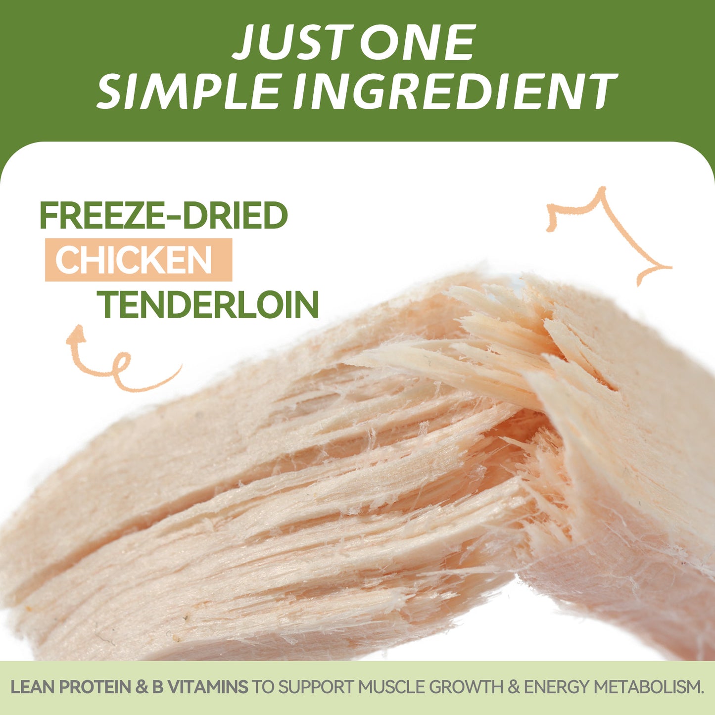OPET Freeze Dried Pet Food, Freeze Dried Chicken Breast Sliced Fillet, 42g