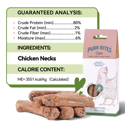 OPET Freeze Dried Pet Food, Freeze Dried Chicken Neck, 40g