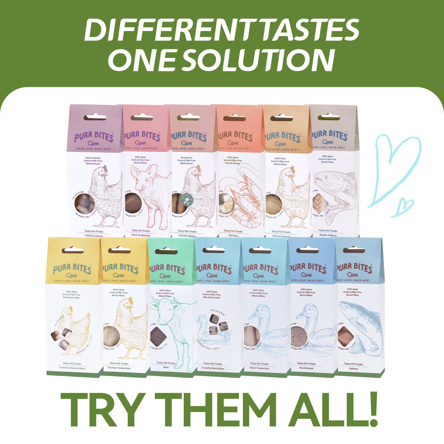 OPET Freeze Dried Pet Food, Freeze Dried Duck Cubes, 45g