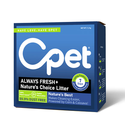 Corn & Cassava Cat Litter 16LB x 1 Box (7.3KG)